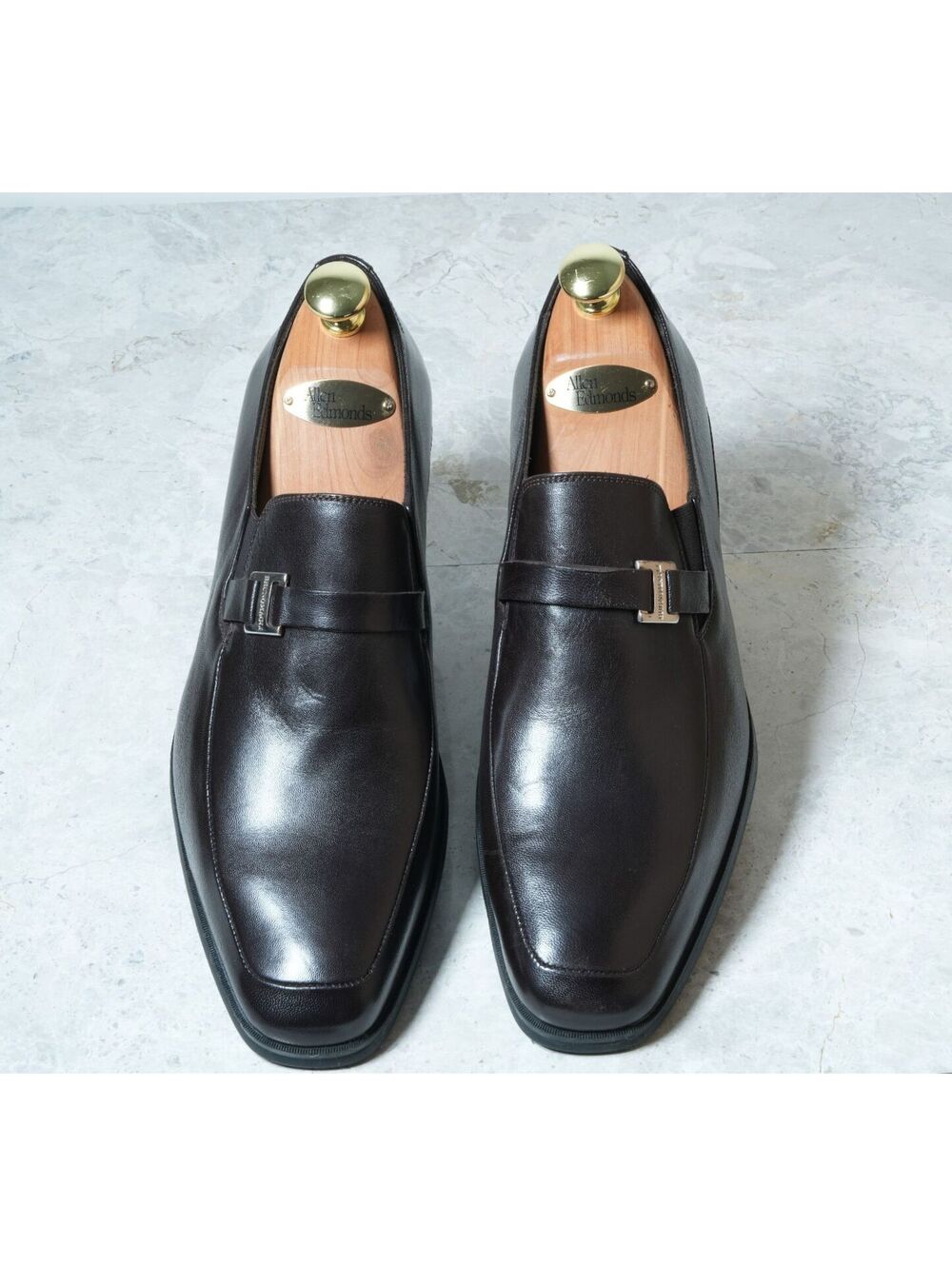 Bruno Magli Pivetto Black Leather Loafers Mens 10M w/ Cedar Shoe Trees